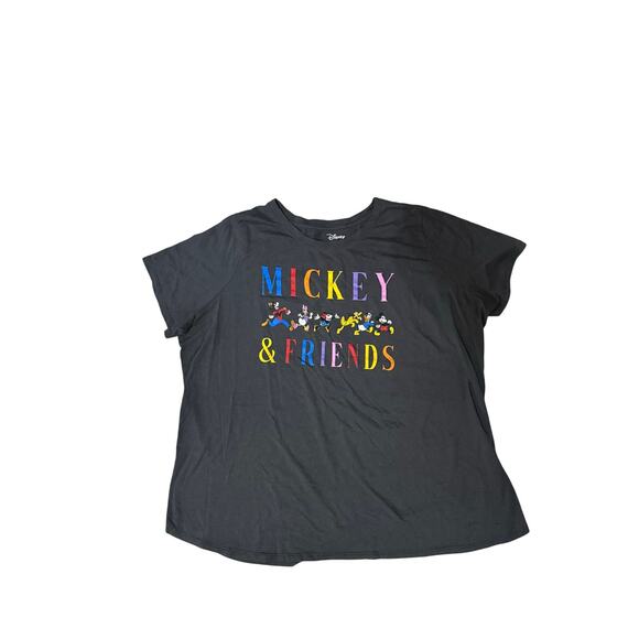 Disney's Mickey & Friends Plus Size Gray Graphic Tee womens 2x - Picture 4 of 5